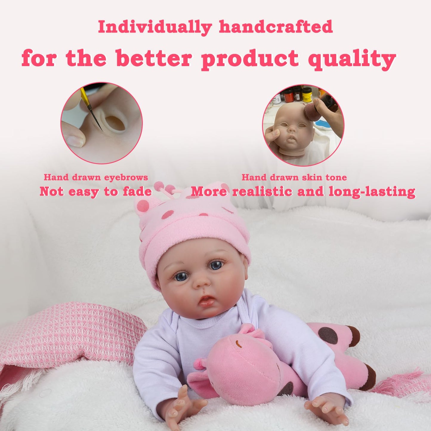 Charex Reborn Baby Dolls - 22 Inches Realistic Newborn Soft Vinyl Baby Dolls Toy For Kids Age 3+