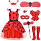 Latocos Ladybug Dress Costume For Girls With Polka Dots Dress Dress Up Pretend Play Birthday Halloween Gifts For Kids 3-10