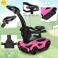Infans 3 In 1 Ride On Push Car, Licensed Lamborghini Baby Stroller Sliding Walking Car With Parent Control Handle, Music, Headlight, Under Seat Storage, Kids Foot-To-Floor Toy For 18-60 Months (Pink)