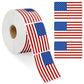 DECYOOL 800 Pcs American Flag Stickers Roll, 4th of July USA Flag Sticker Patriotic Red White and Blue Decals Fourth of July Env