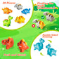 HAPPYMATE 20 PCS Dinosaur Number Learning Toys for Toddlers 2-4, 10 Different Dinosaur Figures, Double Sided Number Matching Gam