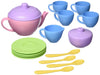 Green Toys Tea Set, Pink 4C - 17 Piece Pretend Play, Motor Skills, Language & Communication Kids Role Play Toy. No BPA, phthalat