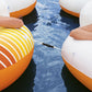 Hydro-Force 43399E Swimming Pool, Lake, River, Beach Inflatable PVC Clasp N Go Inner Tube Ring Float with Cup Holder, Sunkissed