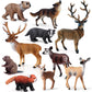 Scahow Forest Animal Toys Figures, 10Pcs Plastic Woodland Animal Figurines For Cake Topper, Realistic Miniature Wild Creature To