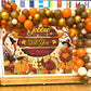 Gobble Till You Wobble Banner Backdrop 8x6FT Fall Maple Leaves Pumpkin Turkey Friendsgiving Photography Background Funny Rustic