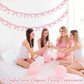 Trandraft 2 Pcs Pink Bow Garland Banner 16.4 FT Bow Party Decortions for Girls Pink Bow Ribbon Banner Bow Birthday Baby Shower D