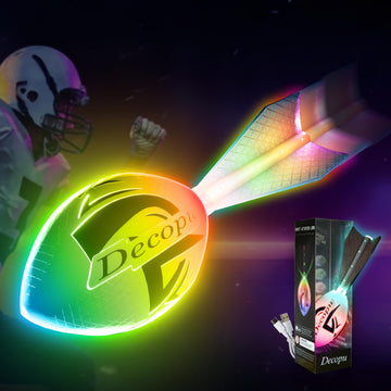 Decopu enhanced Foam Glow in The Dark Football  Latest LED Light up Football  Color-Changing-Perfect Birthday&Camping Gift for Kids 8-15+ Sports&Outdoors Toys for Ages Kids 8 9 10 11 12 13 14 15