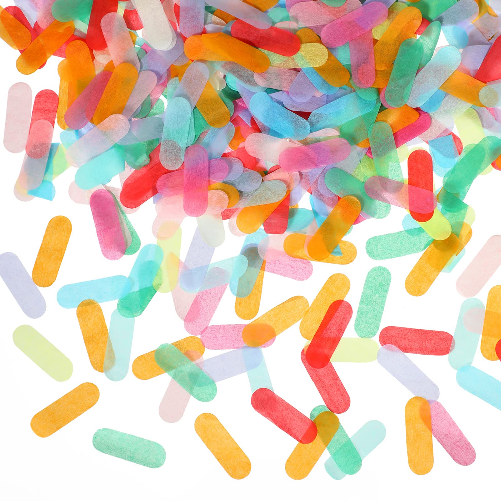 Civaner 50g/ 200g Tissue Sprinkle Confetti Dount Baby Shower Table Confetti Colorful Rainbow Sprinkle Confetti for Ice Cream The