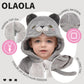 OLAOLA Baby Animal Costume Onesie, Unisex Toddler British Shorthair Cat Romper, Plush Cosplay Dress Up Infant Outfits Halloween