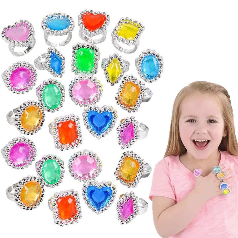 The Dreidel Company Plastic Jewel Ring 1'' (72-Pack)