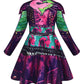 Wonderbabe Girls Halloween Dress Up Costume Kids Cosplay Long Sleeve Zipper Jacket Dress Size 5-6T