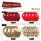 PartyWoo Red and Gold Balloons, 60 pcs 12 Inch Maroon Ruby Dark Red Burgundy Metallic Gold Confetti Balloons for Graduation Chri