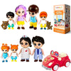 Funerica Dollhouse People Figures Playset - Dollhouse Family Little People Figures Doll House Accessories Toys -Play People (Family Figures With Car, Pets, Doctor & Nurse)