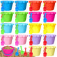36 Pcs 6'' Sand Buckets And Shovels Bulk Small Plastic Beach Pails Shovels Sand Castle Mold Tools For Summer Beach Pool Party Fa