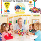 Couomoxa 110 Pcs Magnetic Building Blocks Toy-Stem Construction Building Set Learn Resource For Toddler Kids Magnet Toys For 3+
