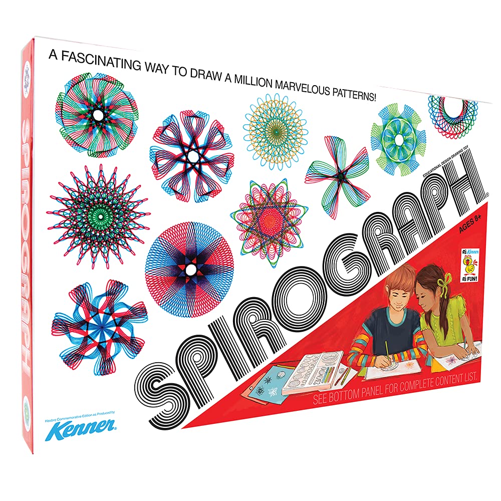 Spirograph Retro Deluxe Set - Arts and Crafts, Kids Toys, Art Supplies, Craft Supplies, Drawing Kit, Spiral Art, Reproduction of