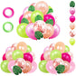 Hawaiian Party Decorations, 68Pcs Tropical Luau Party Decorations Balloons With Palm Leaves For Summer Aloha Moana Tiki Birthday Baby Shower Party Decorations