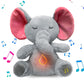 Nxnynz Elephant Breathing Stuffed Animal, Anxiety Relief Gray Elephant Sleeping Plush With Realistic Breathing Motion And Soothi