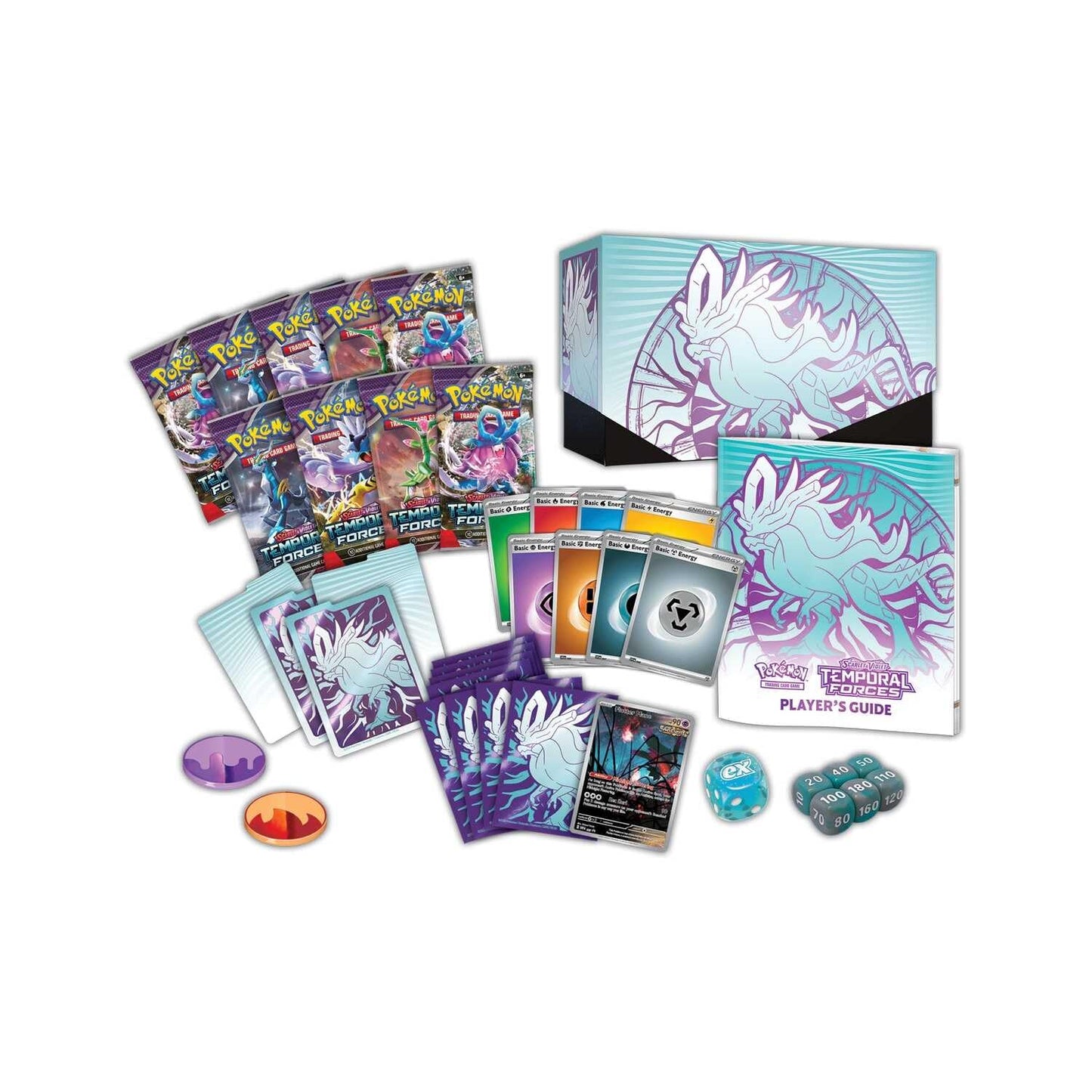 Pokemon TCG Scarlet & Violet Temporal Forces Elite Trainer Box - Multi Color, Model 188-85657, Paper Material