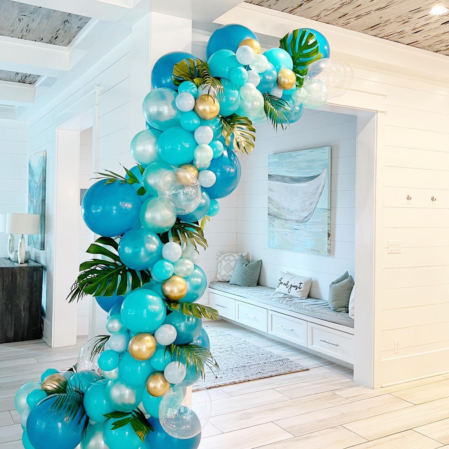 Bezente Teal Balloons Latex Party Balloons - 150 Pack 5 Inch Matte Small Turquoise Helium Balloons For Wedding Baby Shower Birth