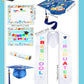 Preschool Graduation Gown And Cap With Tassel Printed Graduation Stoles Certificate Shiny Graduation Gown For Kindergarten (Blue