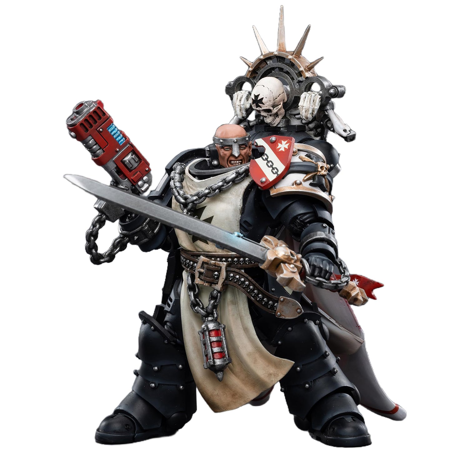 Beerise Joytoy 1/18 Action Figures - Warhammer 40,000 Black Templars Marshal Baldeckrath - 5,Classic Character,Collectible,Age 1