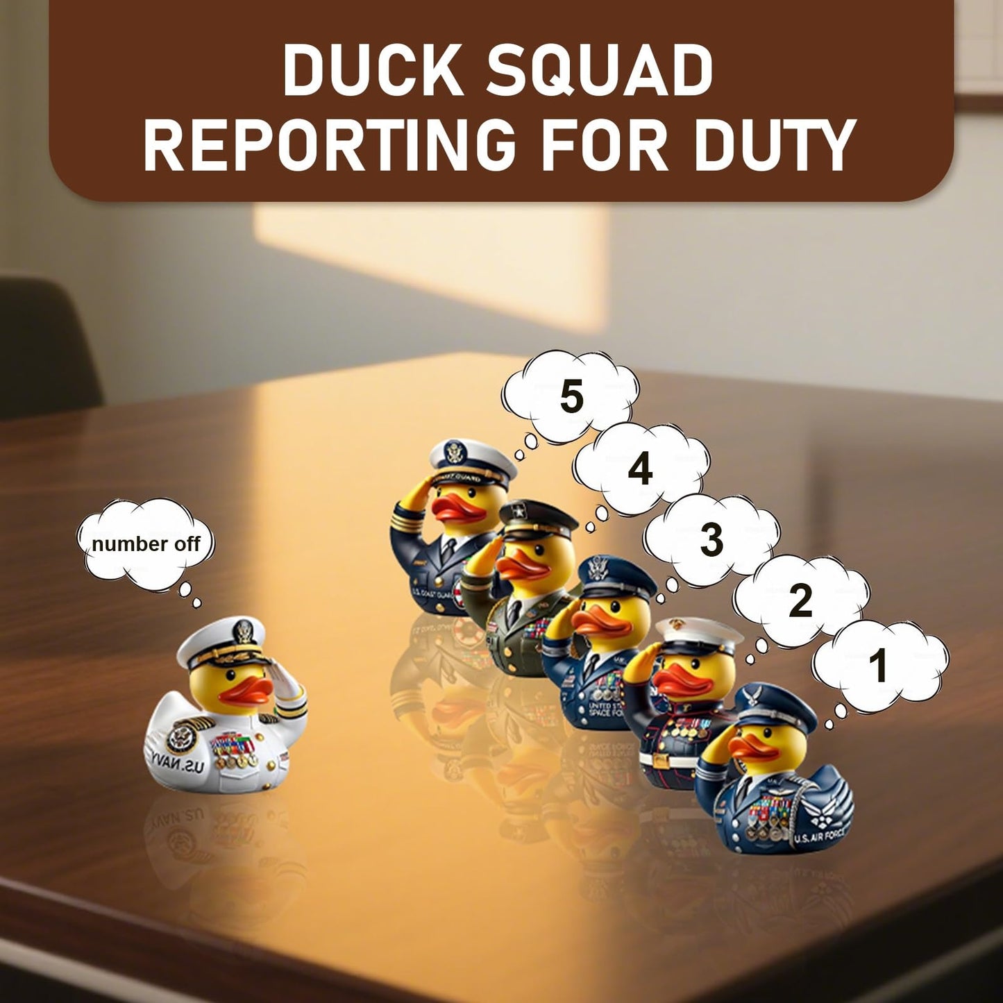 evqosiv Veterans Memorial Duck, Rubber Ducky Gifts, Resin Veteran Duck Figurines Forces Memorial Rubber Ducks Army Military Rubb