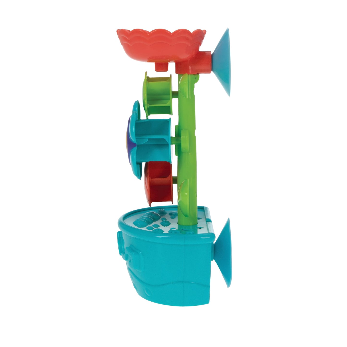 Nuby Flow N' Grow Garden Bath Toy With Flower And Watering Can - Baby Bath Toy For Boys And Girls 18+ Months - Toddler Bath Suction Cup Toy Attaches To Shower Wall