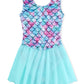Eqsjiu Ballet Dance Dresses For Girls Kids Size 9-10 Years Old Mermaid Green Sparkle Child Dress