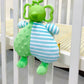 2 In 1 Baby Rattles & Plush Rings, Newborn Teething Toys For 0-3-6-12 Months,Infant Chew Toys,Baby Montessori Toy Plush Animal G