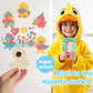 12 Pack Duck Party Favors for Kids - Individually Wrapped Paint Your Own Wooden Magnet Craft Kits with Thank You Card, Duck Birt
