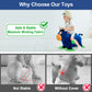 iPlay, iLearn Bouncy Pals Bull Hopping Horse - Plush Inflatable Ride-On Toy, Medium, Blue, Model 850006959389, Perfect for Kids 18 Months to 5