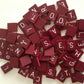 Maroon Wood Scrabble Tiles Set 100 Tiles ~ Game Replacement, Scrapbooking, Crafts, Messages, Etc.