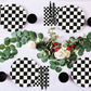 40 Pcs Race Car Birthday Party Supplies Black And White Checkered Party Supplies 7''Checkered Paper Plate,Black White Plate For