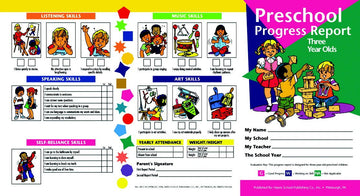Flipside Products Age 3 Progress Reports, (Set Of 10), Multi