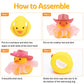 Wonuu Rubber Duck Car Ornaments Duck Car Dashboard Decorations For Cute Car Accessories With Dress Heart Shape Sunglasses, White