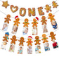 Christmas Gingerbread Man 1St Birthday Photo Banner Gingerbread Man Birthday Photo Banner For Newborn To 12 Months Milestone Pho
