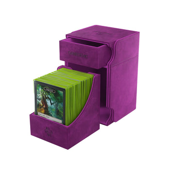 Gamegenic Watchtower 100+ Xl Convertible Deck Box | Double-Sleeved Card Storage | Card Game Protector | Nexofyber Surface | Holds Up To 100 Cards | Purple Color | Made By Gamegenic (Ggs20107Ml)