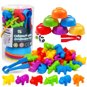 Skrtuan Counting Animal Montessori Toys For 3 4 5 Years Old Boys Girls, Matching Games Sensory Toys Fine Motor Skills Easter Basket Stuffers Preschool Learning Activities Toy For Toddlers Kids 2-4 3-5