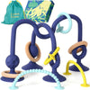 Jumble Dream Baby Teething Toy - Multi-Purpose Suction Teether in Dark Blue - Sensory Relief for Infants 0-24 Months