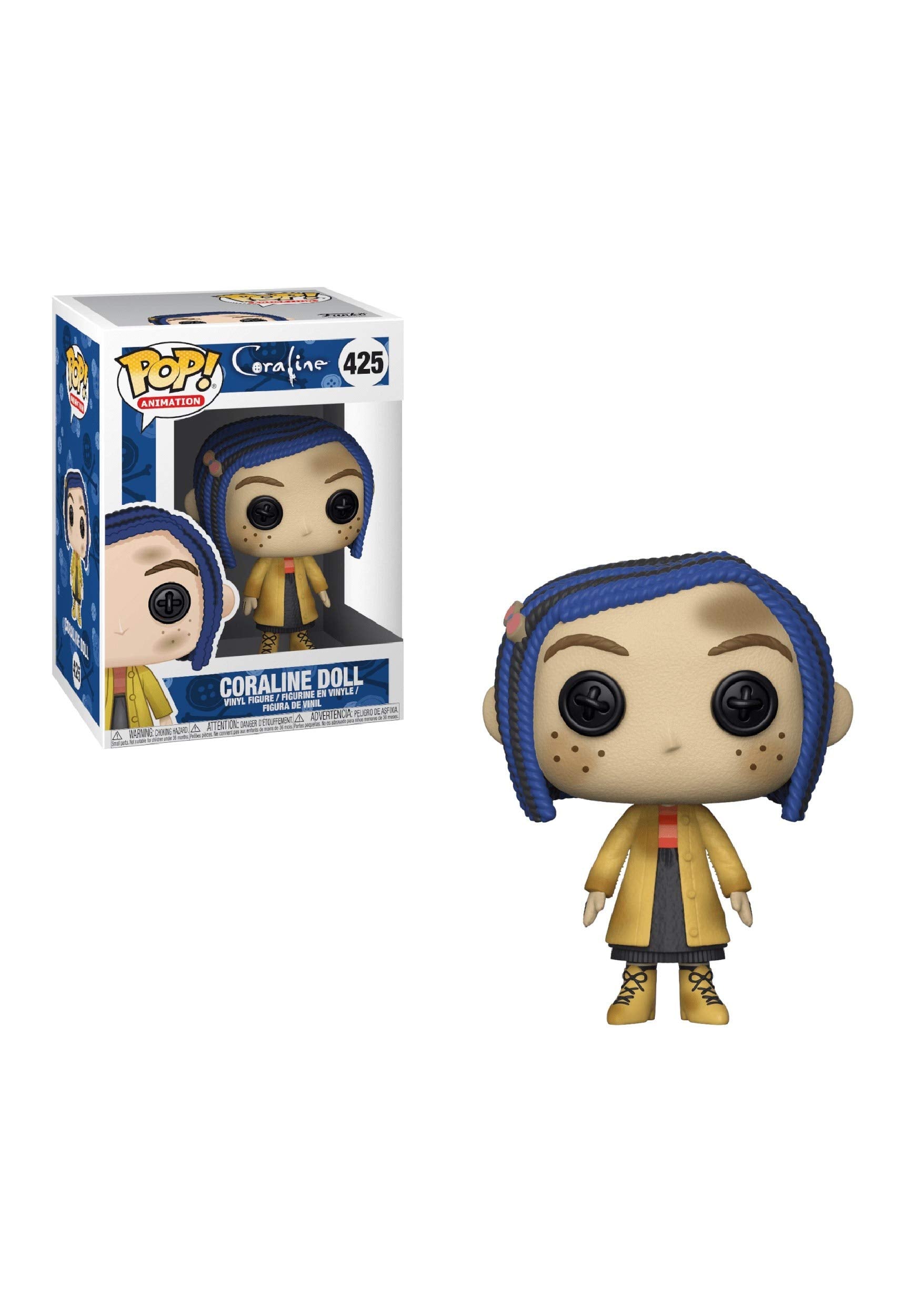 Funko Pop Movies: Coraline - Coraline As A Doll Collectible Figure, Multicolor
