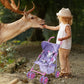 Baby Doll Stroller For Toddlers 1-3, Pillow Animal Toy Baby Stoller For Dolls, Pink & Purple Folding Baby Toy Stroller For Dolls, Foldable Baby Stroller Toy For Girls, For Kids (Zebra)