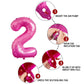2 Number Balloon Pink 40 Inch Big Foil Mylar 2Nd Balloons For 2 Year Old Boy Girl Birthday Party Decorations Wedding Anniversary