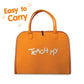 Teach My Busy Board Montessori Toy - Medium Orange Fabric - Educational Sensory Toy for Preschoolers - Model 0061