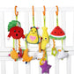Kakiblin Baby Hanging Toys, 4 Pack Carseat Toys,Early Baby Cognitive Sensory Hanging Bassinet Toys,Soft Hanging Toys For Crib Stroller Baby Gym Mobile Plush Toys,Suitable For Babies 0-12 Months,Fruit