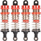 RcThjia Oiled 4Pcs 72mm Aluminum Oil Shock Set for 1/12 1/14 1/16 RC Cars - Front/Rear Upgrade Compatible with WLtoys 144001, 12
