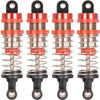 RcThjia Oiled 4Pcs 72mm Aluminum Oil Shock Set for 1/12 1/14 1/16 RC Cars - Front/Rear Upgrade Compatible with WLtoys 144001, 12