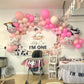 Cow Theme Balloon Arch Garland Kit, Pastel Pearl Pink Gold White Cow Print Latex Balloons Cowgirl First Rodeo Balloon Arch Kit F
