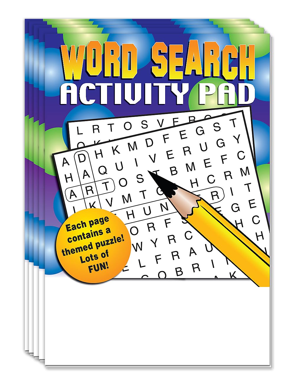 ZOCO - Word Search for Kids - Mini Activity Pads (50 Bulk Pack Without Crayons) - Party Favors, Goodie Bag Stuffers, Activities 