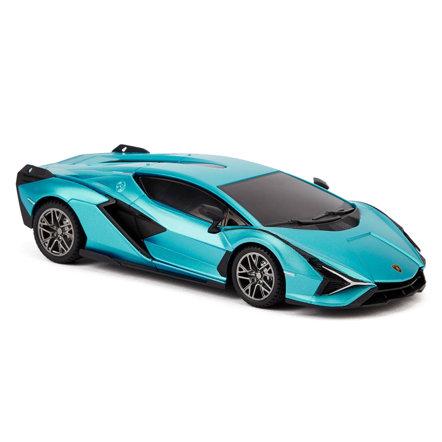 CMJ RC Cars Twin Pack: Lamborghini Sian & Police RC Cars, Plastic, Model 124TPPCS, Perfect for Racing Fans